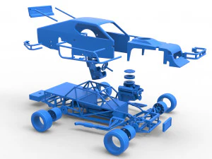 Asphalt Modified stock car Version 2 Scale 1 to 25 3D Print Model
