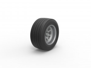 Wheel from Asphalt Modified stock car Version 3 Scale 1 to 25 Model do druku 3D