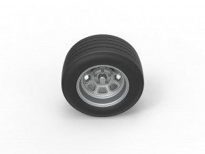 Wheel from Asphalt Modified stock car Version 3 Scale 1 to 25 Model do druku 3D