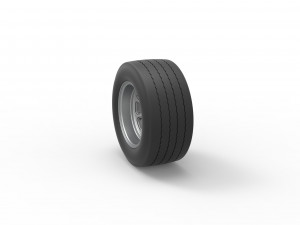 Wheel from Asphalt Modified stock car Version 3 Scale 1 to 25 Model do druku 3D