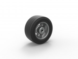 Wheel from Asphalt Modified stock car Version 3 Scale 1 to 25 Model do druku 3D