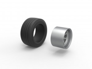 Wheel from Asphalt Modified stock car Version 3 Scale 1 to 25 Model do druku 3D