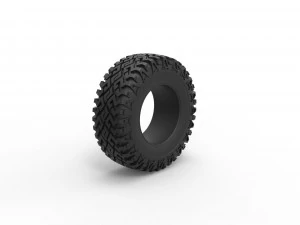 Offroad tire 125 Scale 1 to 25 3D Print Model
