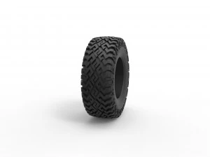 Offroad tire 125 Scale 1 to 25 3D Print Model