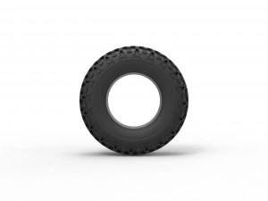 Offroad tire 125 Scale 1 to 25 3D Print Model