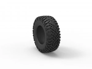 Offroad tire 125 Scale 1 to 25 3D Print Model