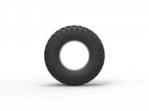 Offroad tire 127 Scale 1 to 25 3D Print Model