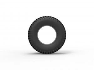 Offroad tire 128 Scale 1 to 25 3D Print Model