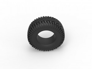 Offroad tire 128 Scale 1 to 25 3D Print Model