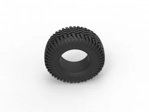 Offroad tire 128 Scale 1 to 25 3D Print Model