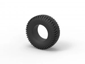 Offroad tire 128 Scale 1 to 25 3D Print Model