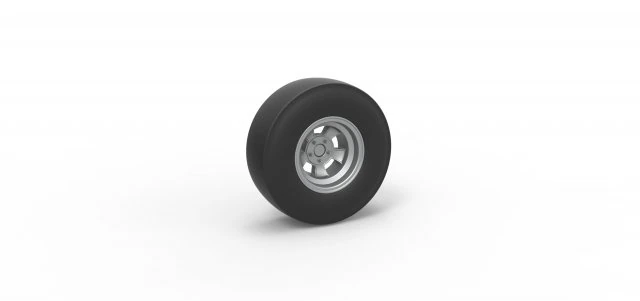 Rear wheel of vintage dragster Scale 1 to 25 3D Print Model .c4d .max .obj .3ds .fbx .stl .blend 