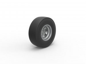 Rear wheel of vintage dragster Scale 1 to 25 Modèles 3D en vedette