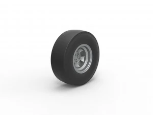 Rear wheel of vintage dragster Scale 1 to 25 3D Print Model