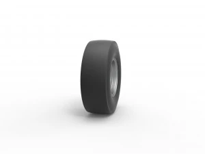 Rear wheel of vintage dragster Scale 1 to 25 3D Print Model