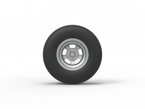 Rear wheel of vintage dragster Scale 1 to 25 Modèles 3D en vedette