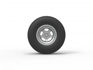 Rear wheel of vintage dragster Scale 1 to 25 3D Print Model