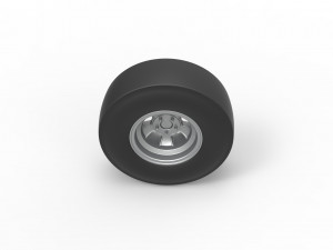 Rear wheel of vintage dragster Scale 1 to 25 Modèles 3D en vedette