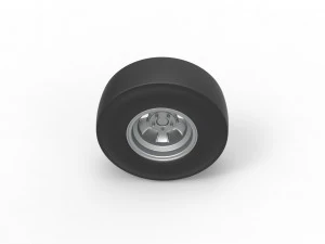 Rear wheel of vintage dragster Scale 1 to 25 3D Print Model