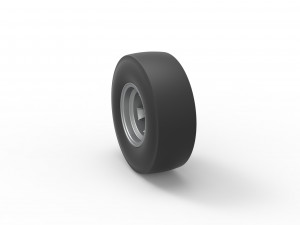 Rear wheel of vintage dragster Scale 1 to 25 Modèles 3D en vedette