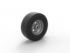 Rear wheel of vintage dragster Scale 1 to 25 Modèles 3D en vedette