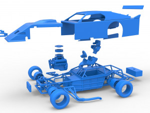 Asphalt Modified stock car Version 3 Scale 1 to 25 Modèles 3D en vedette