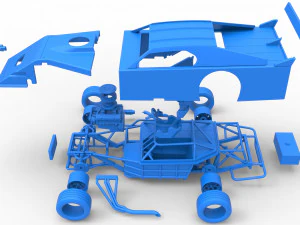 Asphalt Modified stock car Version 3 Scale 1 to 25 3D Print Model