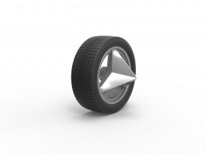 Car wheel 8 Scale 1 to 25 3D Print Model