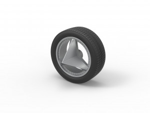 Car wheel 8 Scale 1 to 25 3D Print Model