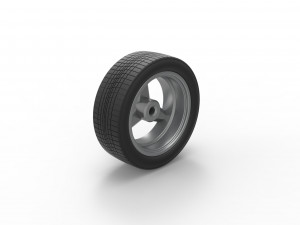 Car wheel 8 Scale 1 to 25 3D Print Model