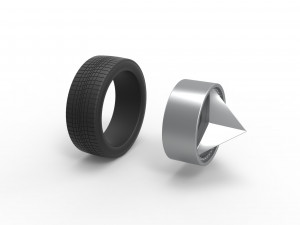 Car wheel 8 Scale 1 to 25 3D Print Model