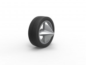 Car wheel 9 Scale 1 to 25 Model do druku 3D