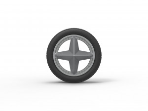 Car wheel 9 Scale 1 to 25 Model do druku 3D