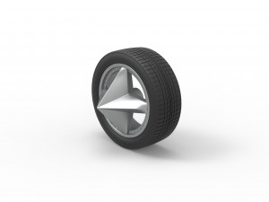 Car wheel 9 Scale 1 to 25 Model do druku 3D
