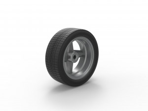 Car wheel 9 Scale 1 to 25 Model do druku 3D