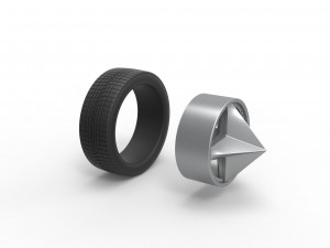 Car wheel 9 Scale 1 to 25 Model do druku 3D