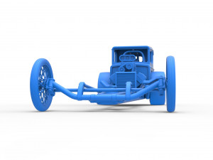 Front engine old school dragster with shell Version 7 Scale 1 to 25 3D-printmodel