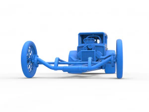 Front engine old school dragster with shell Version 7 Scale 1 to 25 3D Print Model