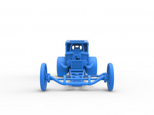 Front engine old school dragster with shell Version 7 Scale 1 to 25 3D-printmodel