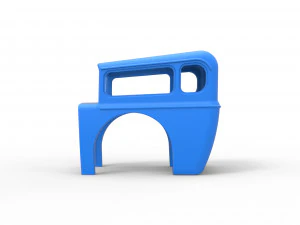 Shell of vintage front engine dragster Scale 1 to 25 3D Print Model