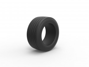 Tire of Asphalt Modified stock car V2 Scale 1 to 25 3D-Druckmodell