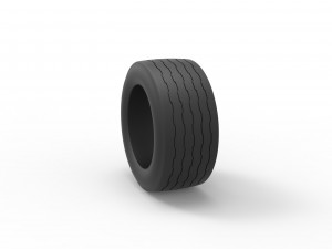 Tire of Asphalt Modified stock car V2 Scale 1 to 25 3D-Druckmodell