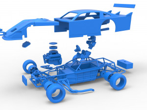 Asphalt Modified stock car Version 4 Scale 1 to 25 3D Print Model