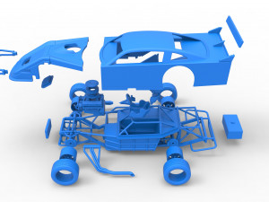 Asphalt Modified stock car Version 4 Scale 1 to 25 3D Print Model