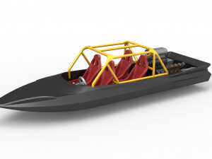 Quad Jet sprint boat Scale 1 to 25 3D प्रिंट मॉडल