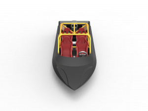 Quad Jet sprint boat Scale 1 to 25 3D Print Model