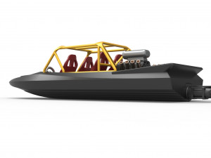 Quad Jet sprint boat Scale 1 to 25 3D Print Model