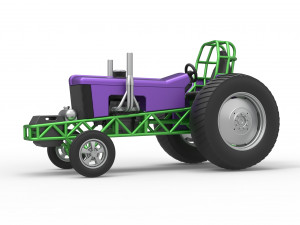 Small block Pulling tractor Scale 1 to 25 Modèles 3D en vedette