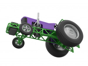 Small block Pulling tractor Scale 1 to 25 Modèles 3D en vedette