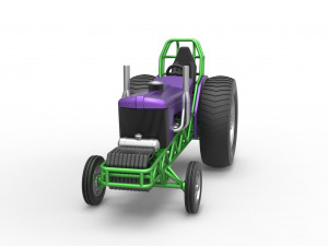 Small block Pulling tractor Scale 1 to 25 Modèles 3D en vedette